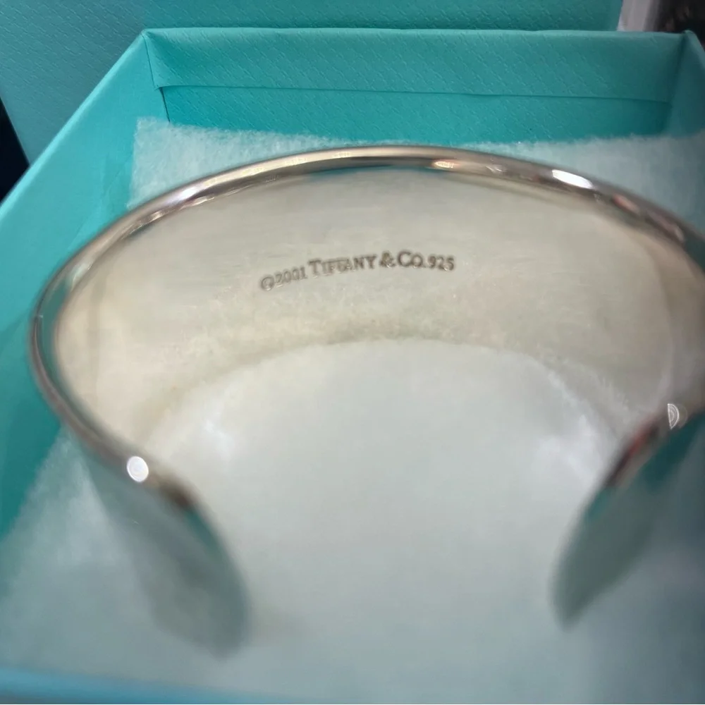 Tiffany & Co. Polished Sterling Silver Wide Cuff Bracelet - Picture 3 of 8